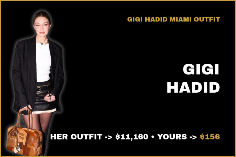 Gigi Hadid's $11,160 Miami outfit recreated for $155.95 - Fashion Place