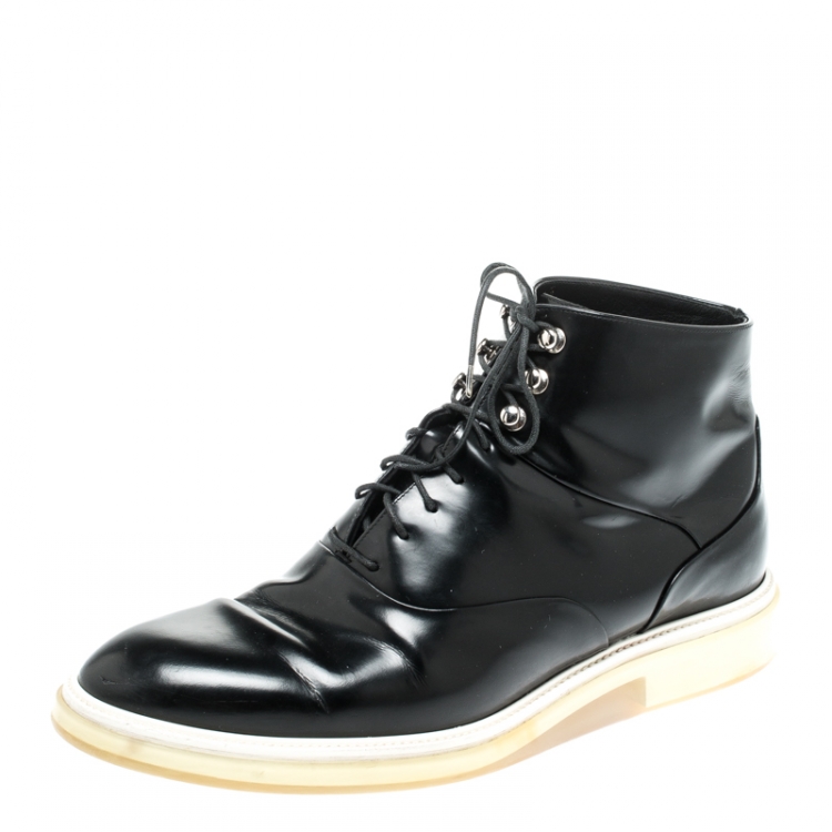 Dior black leather ankle boots
