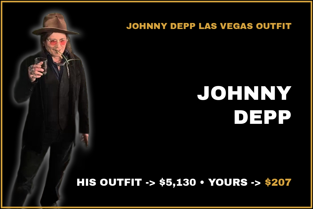 Johnny Depp Las Vegas outfit: his look $5,130 vs the for-less version $207